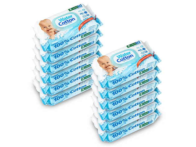 EcoWipes 100% Cotton Baby Wipes (12x Standard Pack/864 Count)