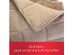 Sunbeam Extra Warm Weighted Blanket | 15 Pounds, Reversible Plush Velvet/Microfiber with Arm Slits and Neck Cutout, 54” x 73”, Mushroom - Mushroom