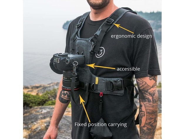 Cotton Carrier 3744 CCS G3 Harness System for One Camera Patented Twist - Grey (Distressed Box)