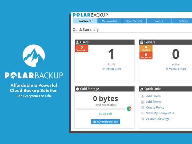 Polar Backup Unlimited Cloud Backup Storage