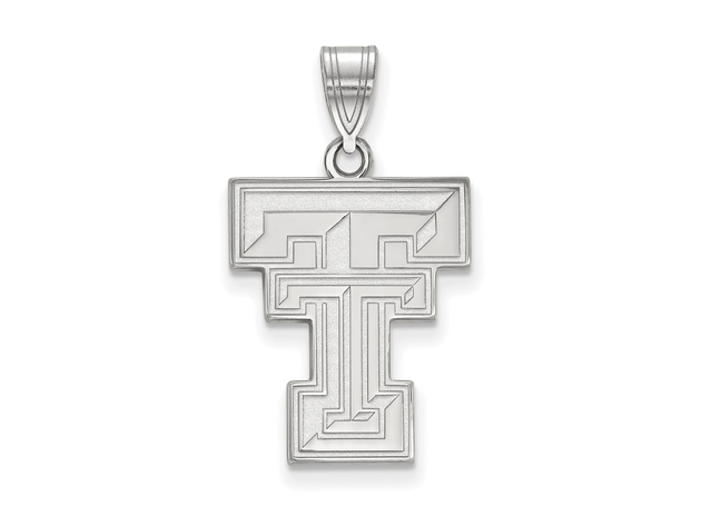 14k White Gold Texas Tech U. Large 'TT' Pendant