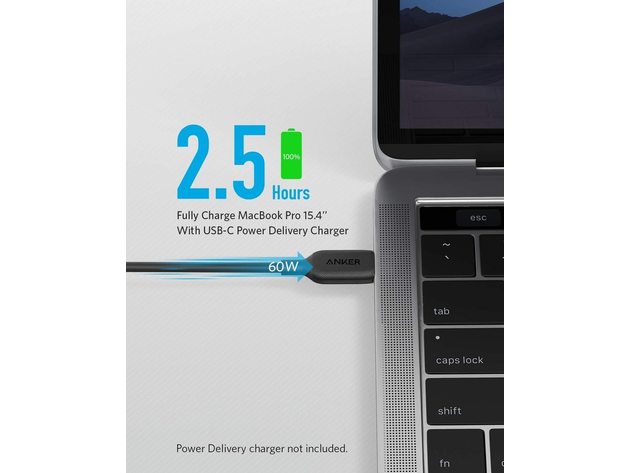 Anker PowerLine III USB-C to USB-C Cable Black / 1ft