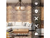 Costway Semi Flush Mount Ceiling Light 3-Light Industrial Bubble Glass Pendant Lamp - Brown