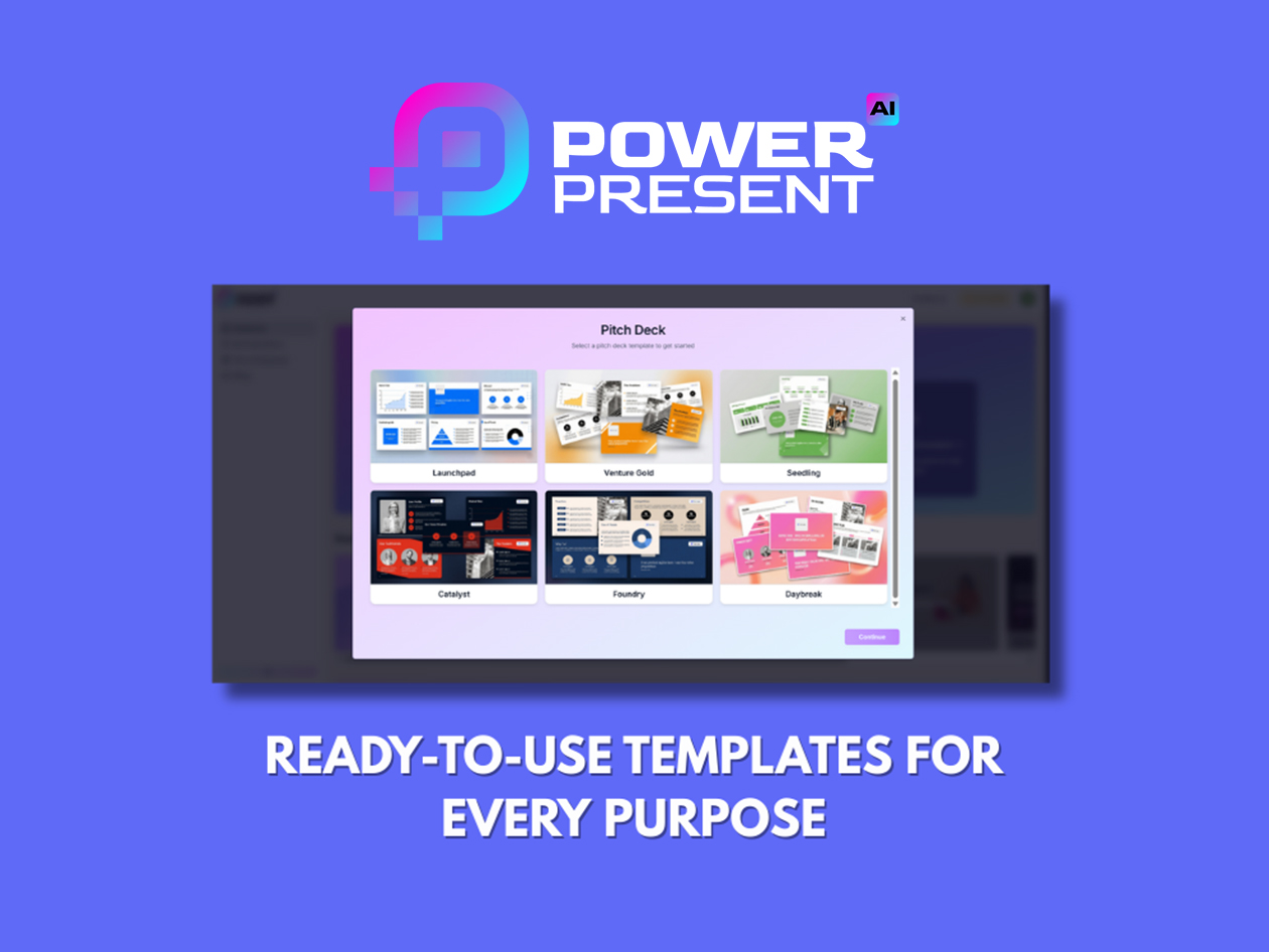 PowerPresent - AI Presentation Generator: Lifetime Subscription (80 Presentations)