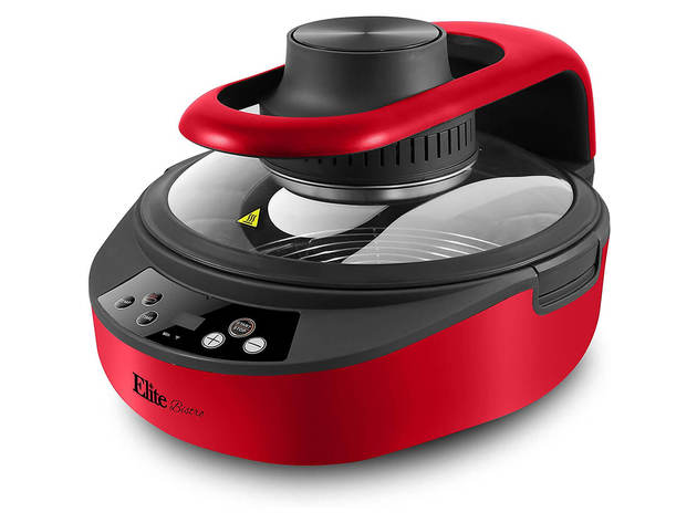 Elite Gourmet EAF5002R Digital Clamshell Air Fryer - Red