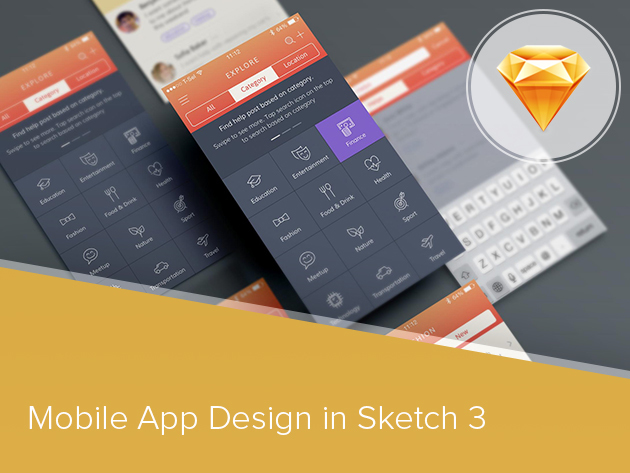 Mobile App Design in Sketch 3: UX & UI Design from Scratch 