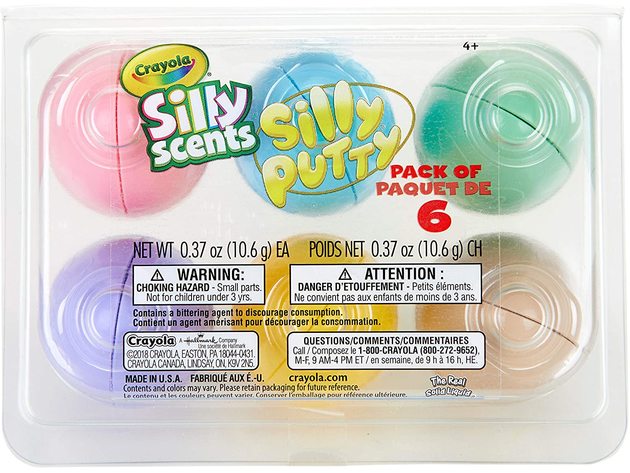 Crayola Scented Smelly Twist Inside Silly Scents Putty Classic Easter Eggs, 6 Count