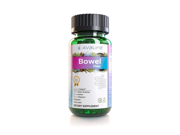 Avalife Bowel Clear - Natural Bowel Cleanse Supplements for Men & Women - Gluten Free, Vegan & Non-GMO - 60 Capsules