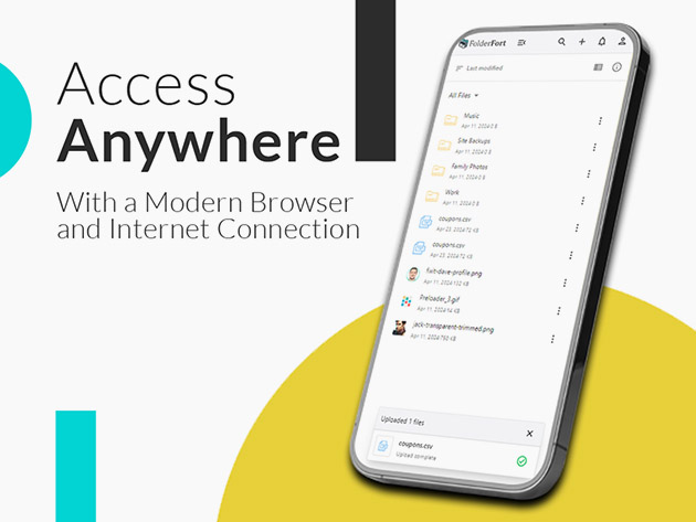 FolderFort Cloud Storage Pro Plan: 5-Year Subscription (4TB)