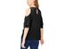 Michael Kors Women's Flounce-Sleeve Cold-Shoulder Top Black Size Extra Small