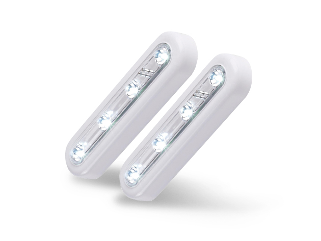 White LED Stick-On 'Under the Cabinet' Lights: Set of 2
