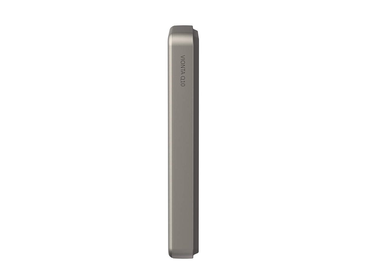 VIONTA Q10 10,000mAh Qi2 Ultra-Slim Power Bank (Titanium)