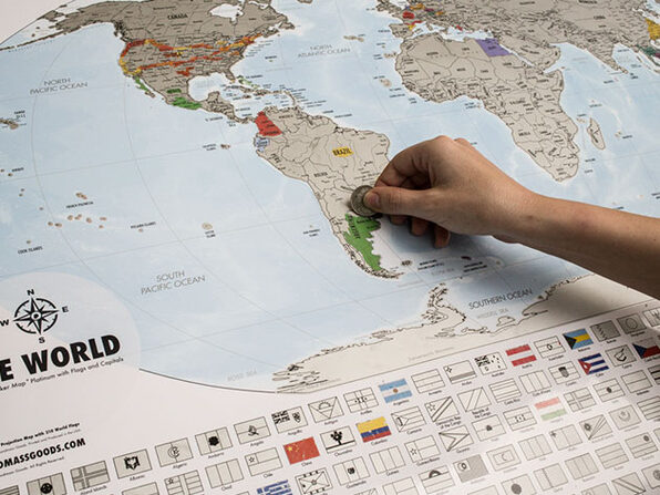 World Travel Tracker Scratch Off Map® (Platinum) | StackSocial