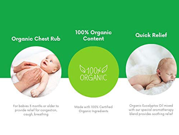 Nature's Baby Organics Organic Ah-Choo! Chest Rub Eucalyptus (2-Pack)