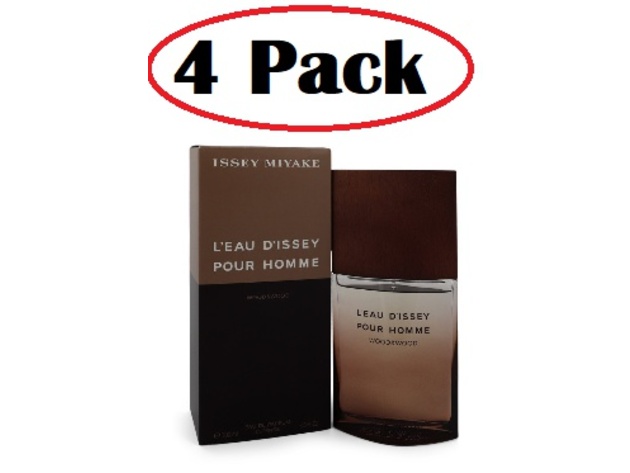 4 Pack of L'eau D'Issey Pour Homme Wood & wood by Issey Miyake Eau De Parfum Intense Spray 3.3 oz
