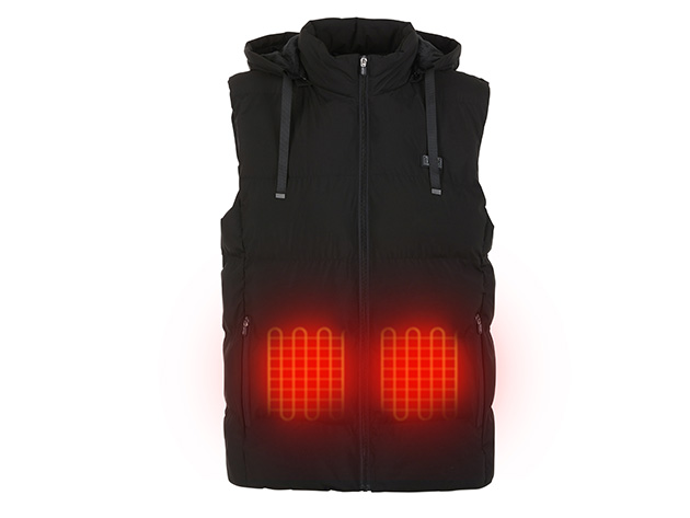 Helios Paffuto Heated Unisex Vest with Power Bank (Black/Large)