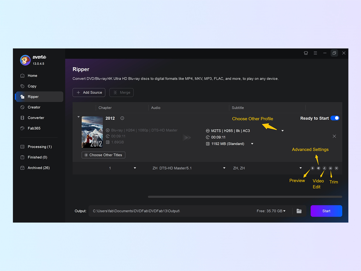 DVDFab DVD Ripper for Windows: Lifetime Subscription