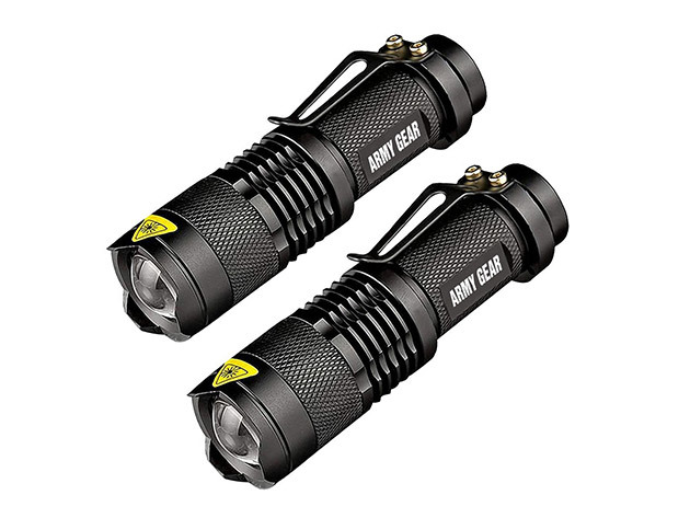 UltraBright 500-Lumen Tactical Military Flashlight: 2-Pack