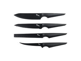 Black Diamond Knife Block & 4-Piece Precision Professional Knife Set
