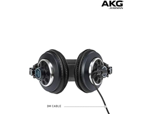 AKG Pro Audio 2058X00190 MK II Professional Stereo Studio Headphones - Black (Like New, Damaged Retail Box)