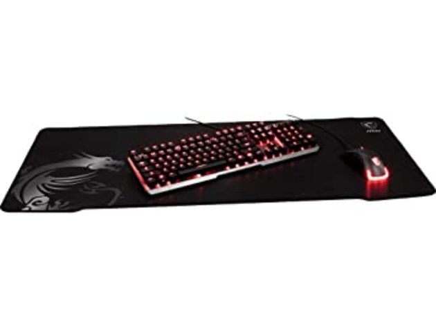 MSI Stitched Edge Rubber Base Non-Slip Premium Gaming Mouse Pad, Wide XXXL (Like New, Damaged Retail Box)