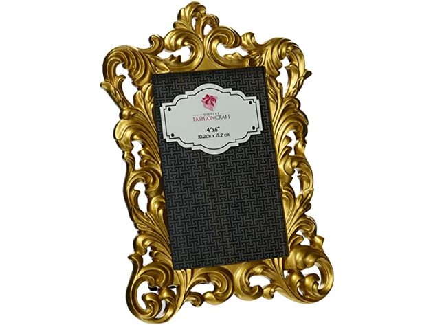 Fashioncraft 12834 Baroque Poly Resin Metallic Frame from Gifts - Baroque Gold