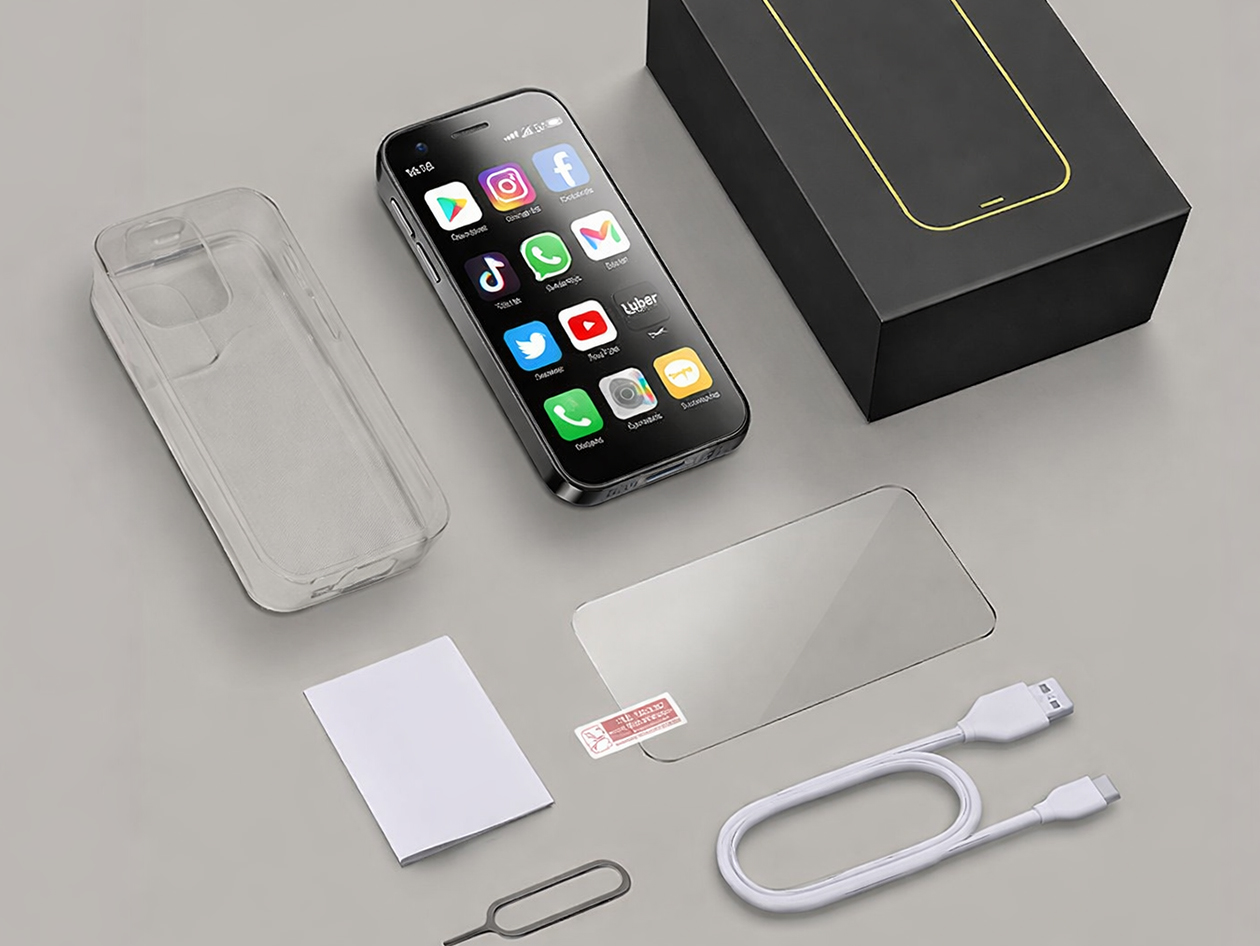 4" Mini 4G Android Smartphone with Face Unlock (Blue)