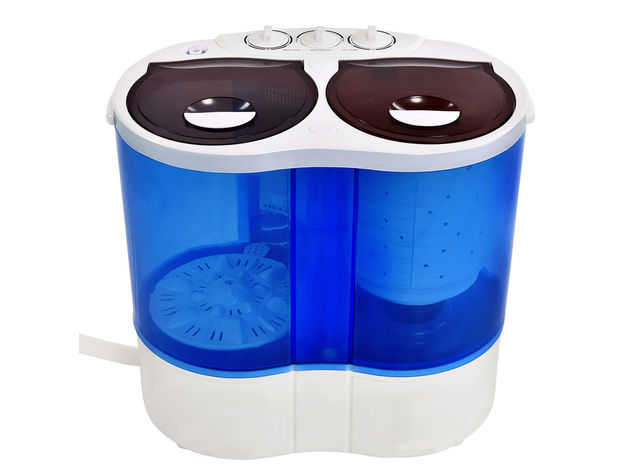Costway Portable Mini Washing Machine Compact Twin Tub 15.4lbs