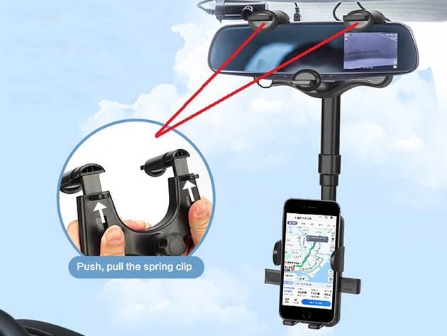 Phone Vine Plus Rear View Mirror Vehicle Phone Mount