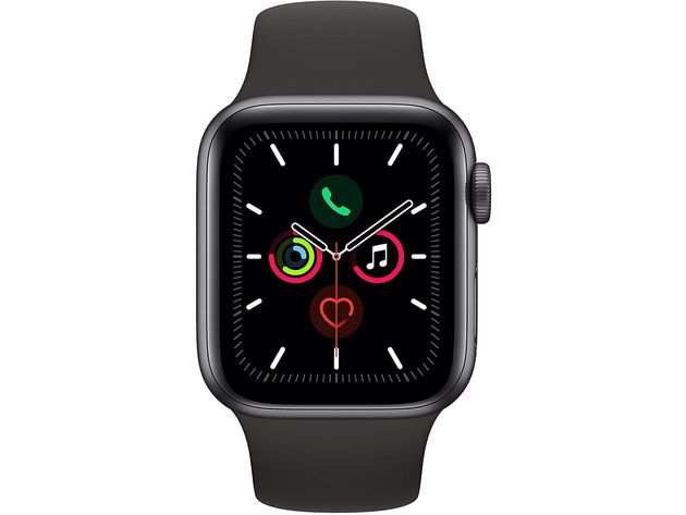 Apple Watch Series 5 40 Millimeters Electrical Space Gray Aluminium Case With Black Sport Band (New Open Box)