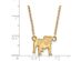 NCAA 10k Yellow Gold U of Georgia Standing Bulldog Pendant Necklace