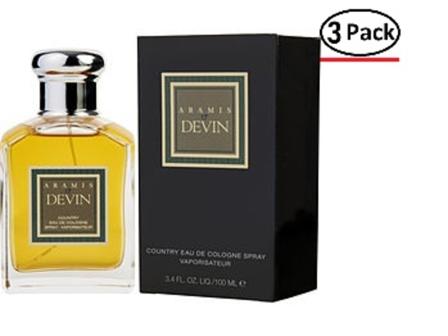 Aramis Devin By Aramis Eau De Cologne Spray 3.4 Oz (New Packing) For Men (Package Of 3)