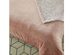 Zakary Flannel Reversible Heathered Sherpa Throw Blanket 60" x 80" / Blush