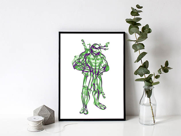Smoke Print Illusion Wall Art by Octavian Mielu (Ninja Turtles Donatello)