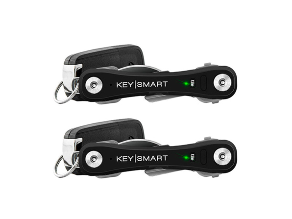 KeySmart™ Pro 10-Key Organizer with Tile Smart Location (Black/2-Pack)