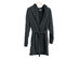 DudeRobe Luxury Men's Hooded Bathrobe Black Small/Medium