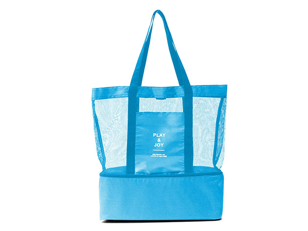 Beach Bag with Insulated Cooler (Blue/2-Pack)