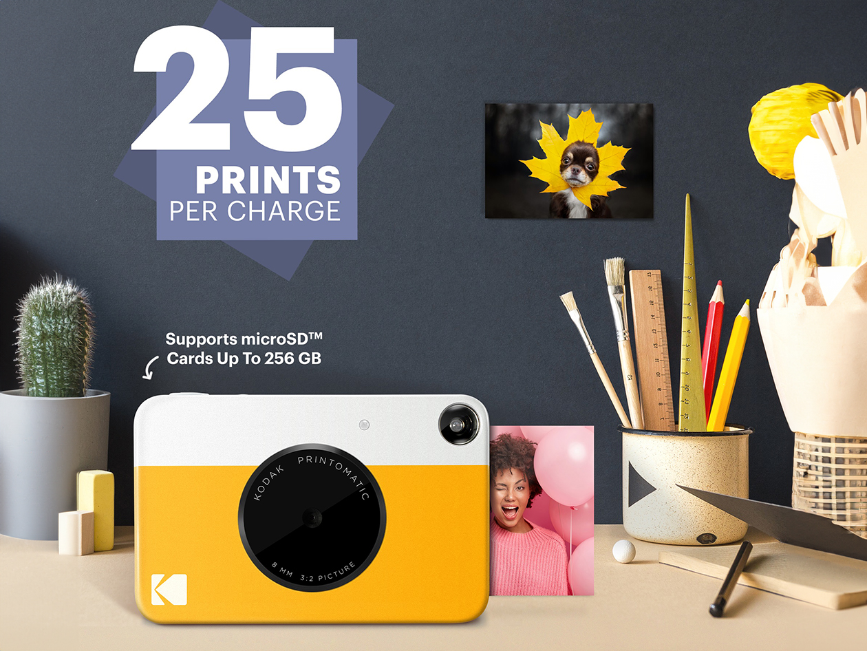 Kodak Printomatic Instant Print Camera (Yellow)