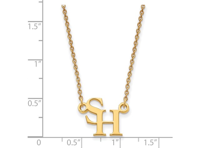 14k Yellow Gold Sam Houston State Small Pendant Necklace