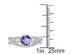 1.00 Carat (ctw) Tanzanite Engagement Ring & Wedding Band in 10K White Gold with Diamonds - 10