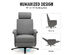 Costway Massage Recliner Chair Vibrating Sofa w/ Remote Control&Adjustable Headrest Grey