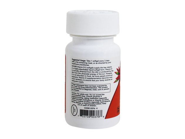 NOW Foods - Vitamin D3 Highest Potency 10000 IU - 120 Softgels