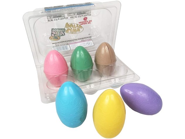 Crayola Scented Smelly Twist Inside Silly Scents Putty Classic Easter Eggs, 6 Count