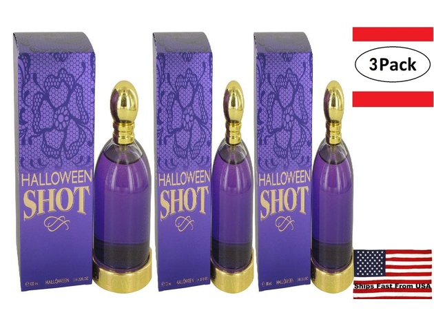 3 Pack Halloween Shot by Jesus Del Pozo Eau De Toilette Spray 3.4 oz for Women