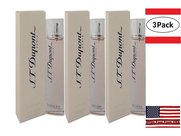 3 Pack St Dupont Essence Pure by St Dupont Eau De Toilette Spray 3.3 oz for Women