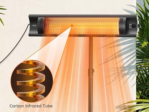 1500W Infrared Patio Heater with Remote