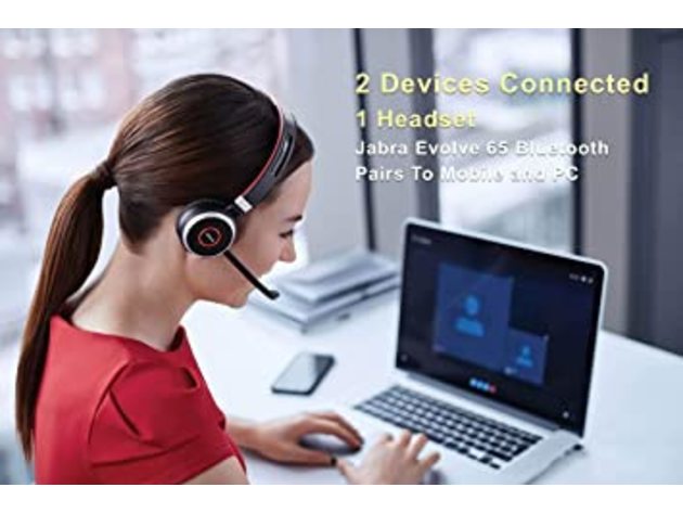 Global Teck Evolve 65 Bluetooth Headset Bundle with Cushions for PC, Mac, Mobile (Refurbished)