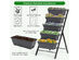 Costway Set of 2 4 FT Vertical Raised Garden Bed 5-Tier Planter Box for Patio Balcony Gray