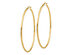 14K Yellow Gold Extra Large Hoop Earrings 2 1/2 Inch (2.00 mm)