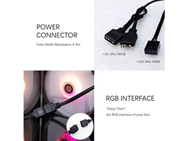 Bitspower BPTA-FX1812NT-1 Notos 120mm DRGB Computer Fan PWM PC Cooling Fan (Used, Open Retail Box)